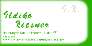 ildiko nitsner business card